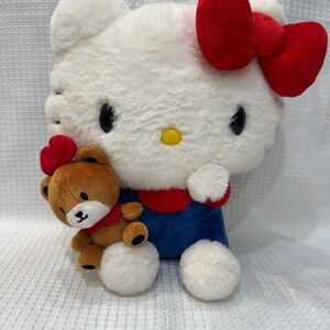 Sanrio Rare Hello Kitty Plush with tiny Chum doll. Retro Classic New with tags
